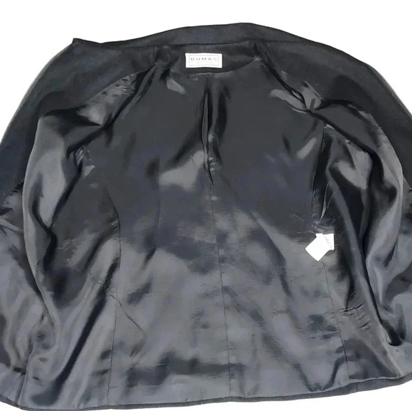 Dumas Womens Blazer 100% Pure Wool Zipper Closure Size 8 - Picture 10 of 14